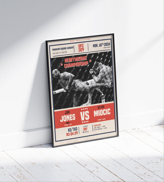 Jon Jones Vs Stipe Miocic Poster